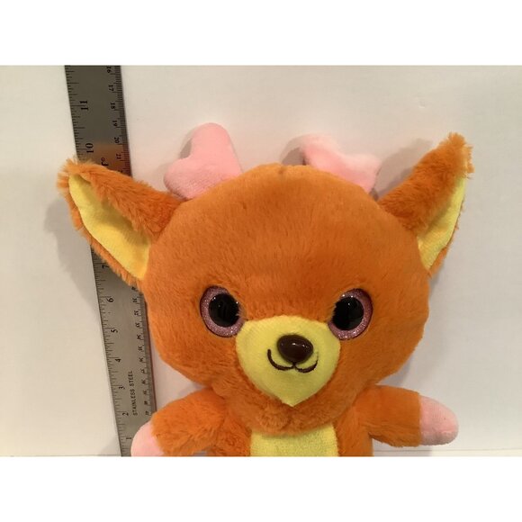 Aurora World Inc YooHoo Jolley Reindeer Stuffed Animal Orange Yellow Pink Horns - Picture 2 of 6
